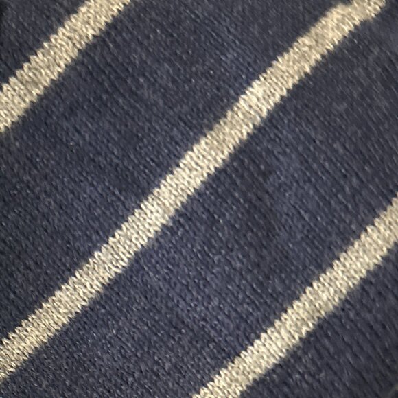 Chap's NWT SZ XXL Mens Navy Stripe 1/4 Zip Sweater Preppy Old Money Office - Picture 6 of 11